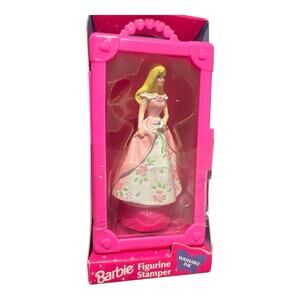 Barbie Doll 1997 Mattel Rubber Stamp Figurine In Trunk Tara Toy Corp 3-3/4" Vtg
